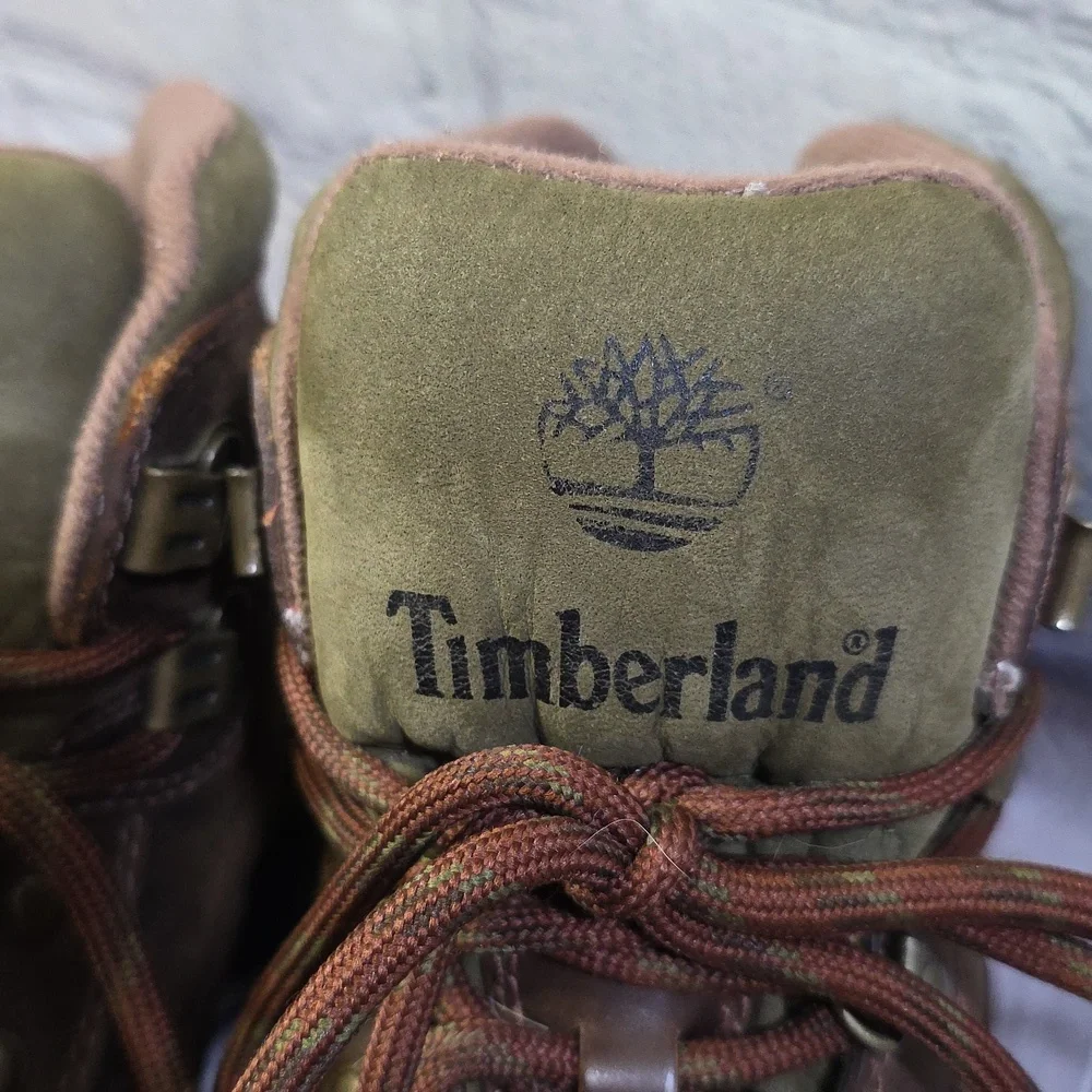 Timberland Euro Hiker Women's Boots Olive and Brown Sz 7 - Picture 4 of 13